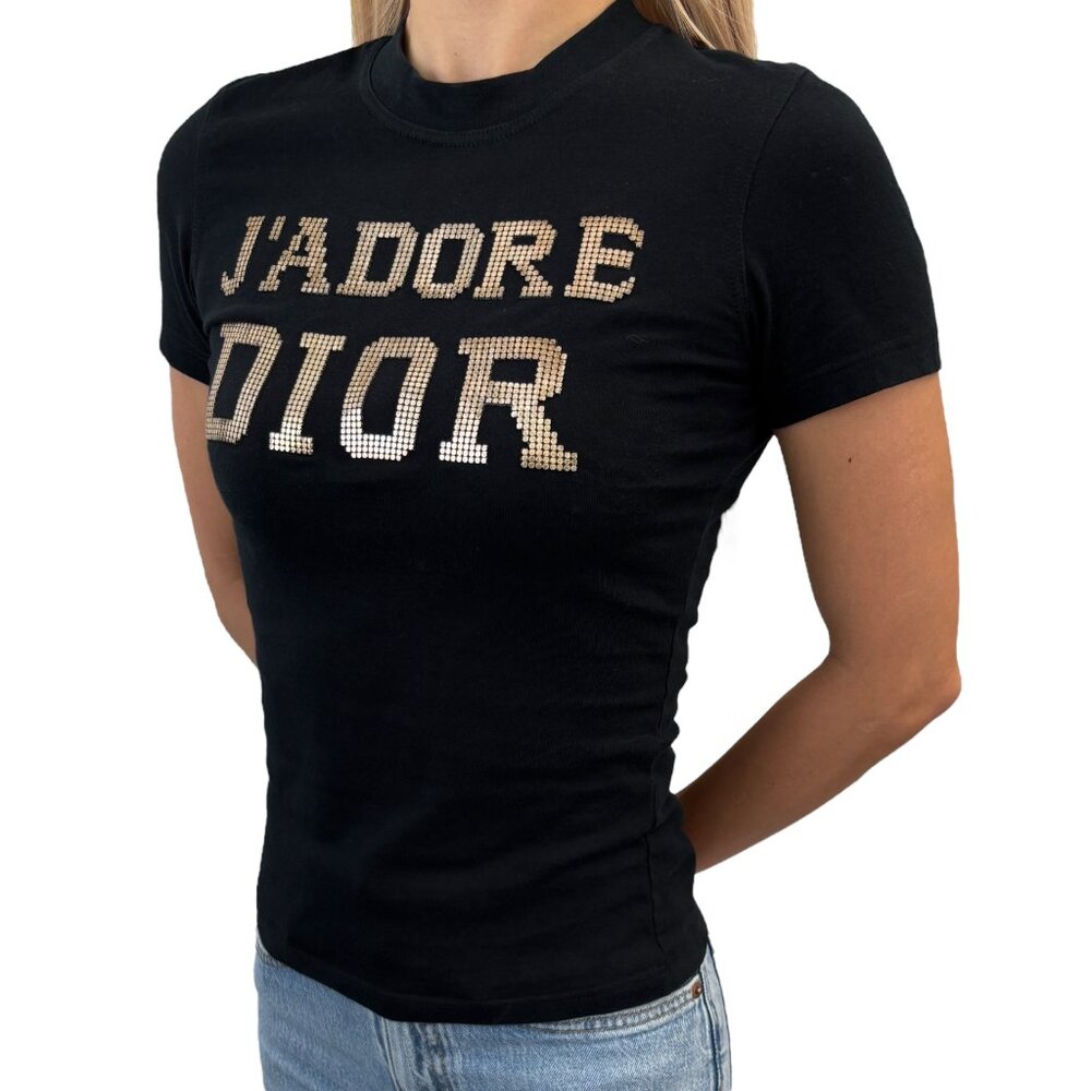 Christian Dior Vintage 2003 J'adore Big Logo T-Shirt … - Gem